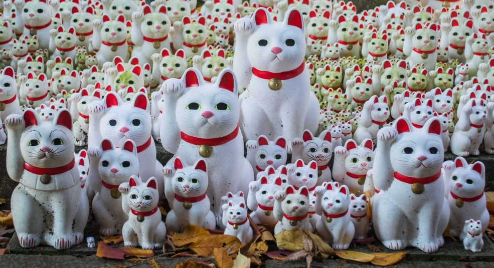 Đến thăm ngôi đền có hàng nghìn tượng mèo thần tài ở Nhật