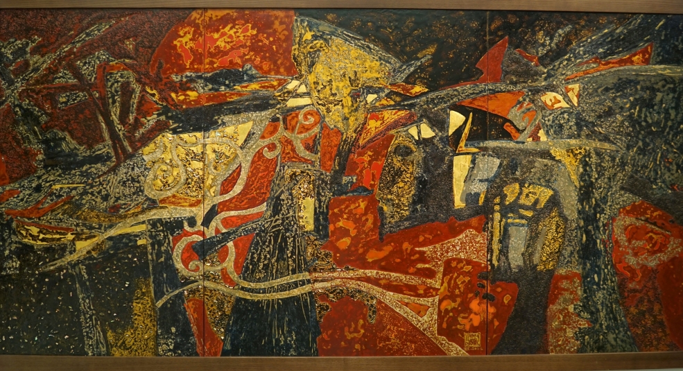 Tranh sơn mài của ba họa sĩ tại triển lãm 'Tam giác mạch' lần thứ III