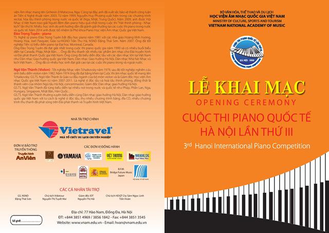 Khai mạc cuộc thi Piano quốc tế lần thứ III