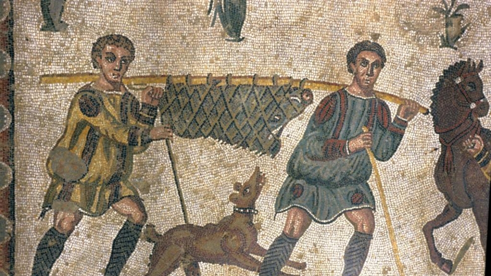 Các tuyệt tác Roman mosaic trong lâu đài cổ