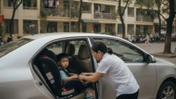 Loay hoay lắp ghế trẻ em trước ngày 1/7