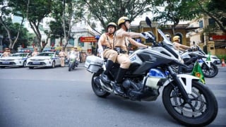 Trình diễn nghiệp vụ và diễu hành phương tiện của Bộ Công an