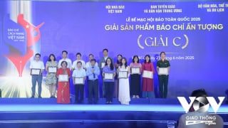Ban VOV Giao thông Quốc gia đạt giải C tại Hội báo Toàn quốc 2025