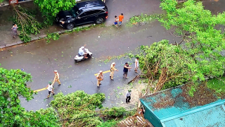 Hà Nội khẩn trương dọn dẹp, khắc phục hậu quả bão số 3