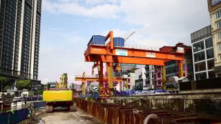 Mở rộng rào chắn, xén hè phố Kim Mã phục vụ khoan hầm đường sắt đô thị