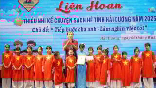 Gần 100 thiếu nhi tham gia Liên hoan thiếu nhi kể chuyện sách hè tỉnh Hải Dương năm 2025