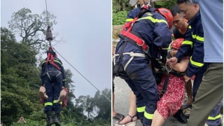 Rơi xuống vực sâu ở Ba Vì, 2 người may mắn được cứu sống
