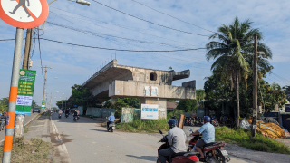 Cầu Tăng Long thi công trở lại sau 4 năm 'đắp chiếu'