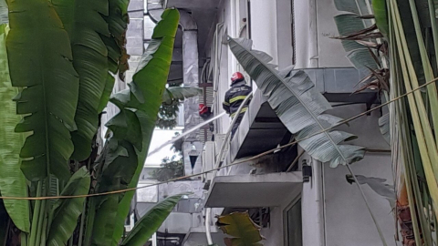 Cháy nhà hàng trên phố Lý Thường Kiệt (Hà Nội)