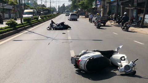 Tiền Giang: Liên tục xảy ra các vụ va chạm giao thông trên QL 60
