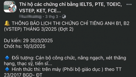 Thi hộ chứng chỉ tiếng Anh Vstep: Chuyện hoang đường...