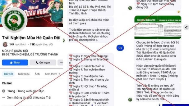 Cảnh giác khi đăng ký trại hè quân đội trên mạng