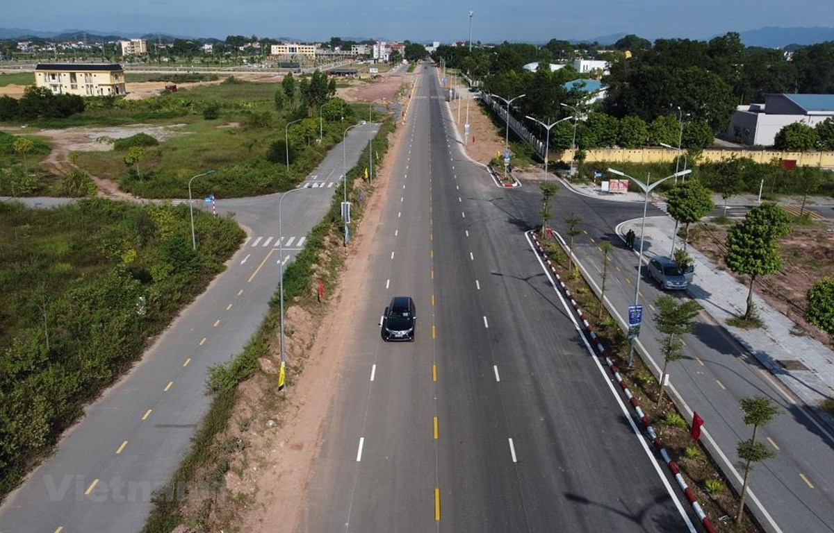 Dự án cải tạo, nâng cấp Quốc lộ 31, đoạn Km2+400 - Km44+900, tỉnh Bắc Giang trị giá 863 tỷ đồng. Ảnh: Vietnam+