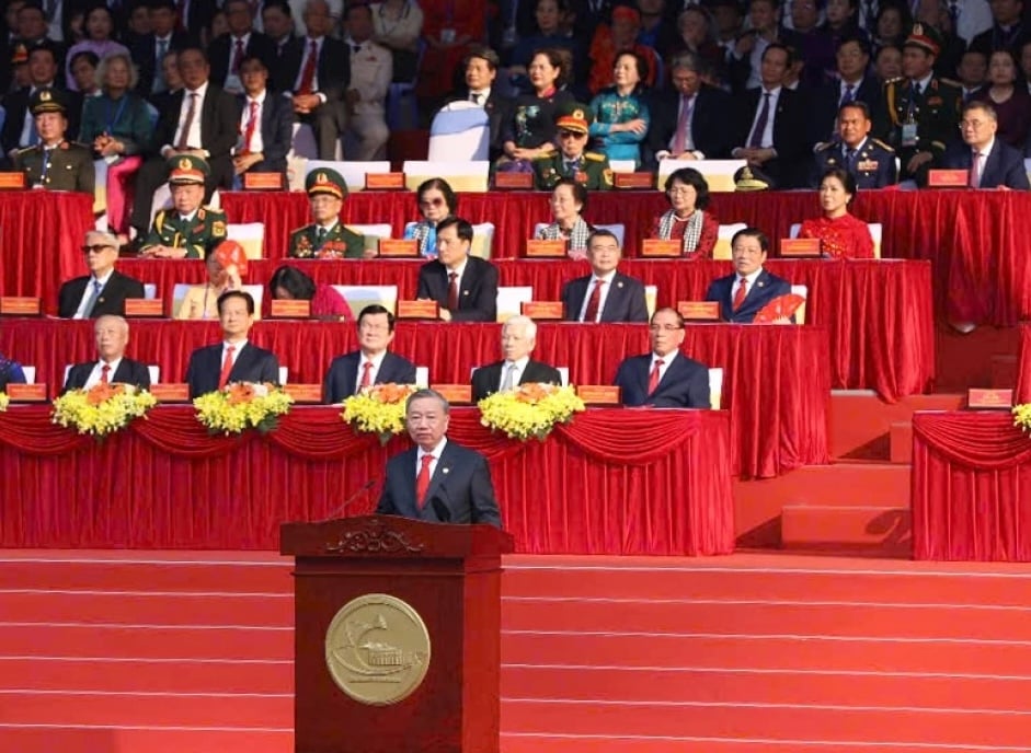 Tổng Bí thư Tô Lâm đọc diễn văn Kỷ niệm 50 Ngày Giải phóng miền Nam, thống nhất đất nước.