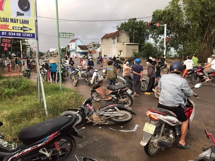 Hiện trường vụ tai nạn do tài xế Nguyễn Văn Thâu gây ra