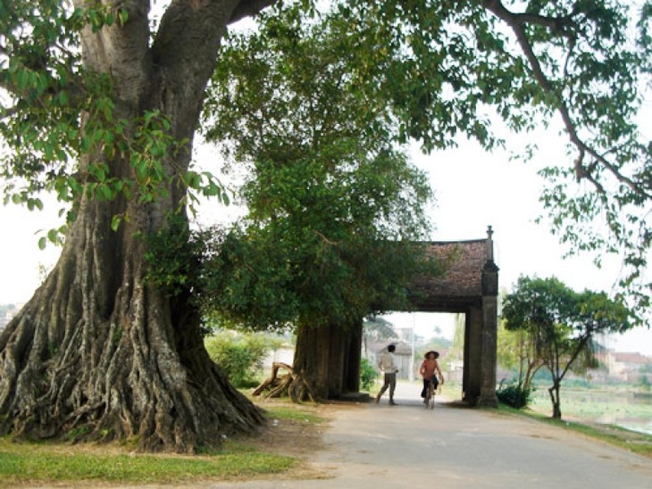Cổng vào làng cổ Đường Lâm (Ảnh: VOV5)