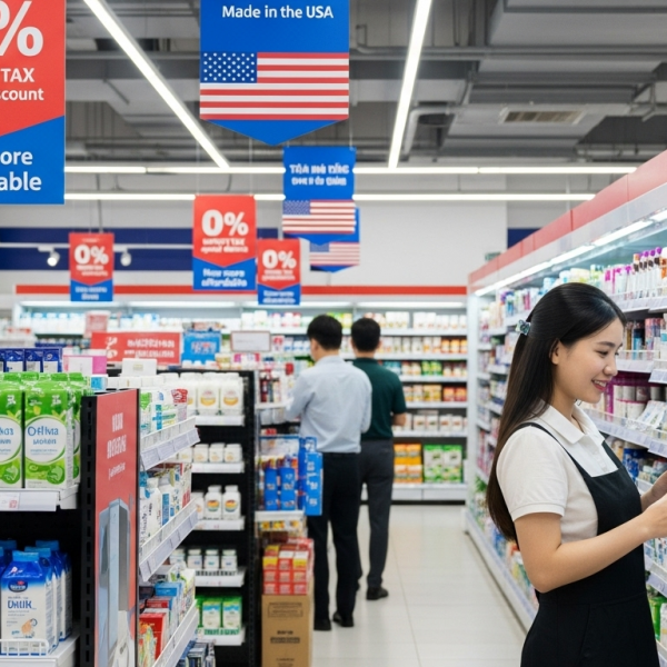 Miễn thuế hàng thiết yếu từ Mỹ: Bài toán hai chiều của thị trường Việt