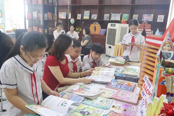 Không gian văn hóa đọc cho thiếu nhi Hải Dương sôi động dịp hè 2025 (Ảnh: Cổng TTĐT tỉnh Hải Dương)