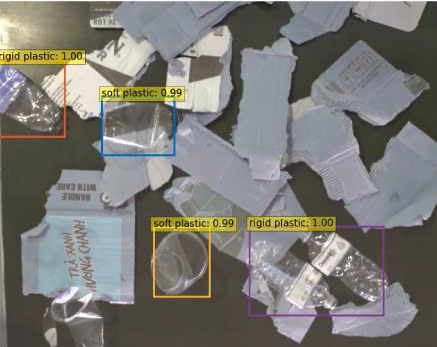 Rác thải khi đưa vào hệ động được nhận dạng tự động, hỗ trợ phân loại trong thời gian ngắn