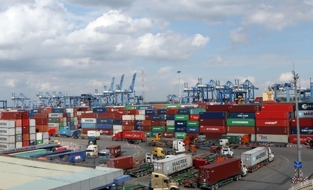 Việt Nam hiện đã có cảng Tân Cảng - Cát Lái tại Tp. Hồ Chí Minh là cảng đầu tiên tại Việt Nam đạt danh hiệu 'cảng xanh'. Ảnh: TTXVN